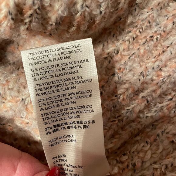 New Free people Forever Fair isle sweater in strawberry combo knit size S - Picture 8 of 11